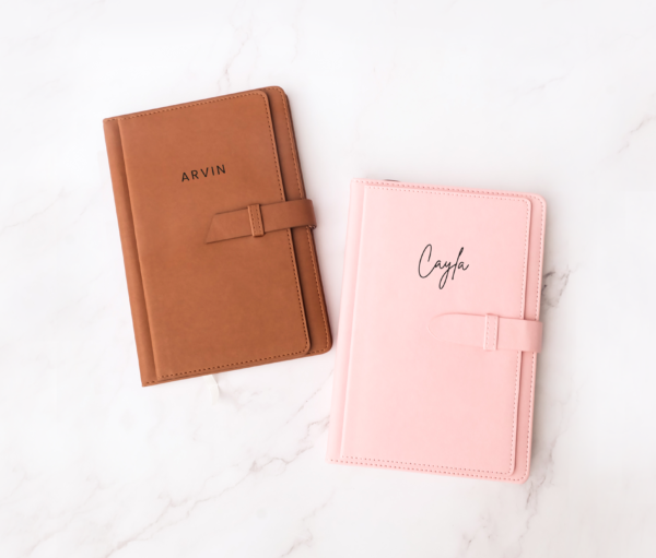 Personalized Leather Cover Notebook