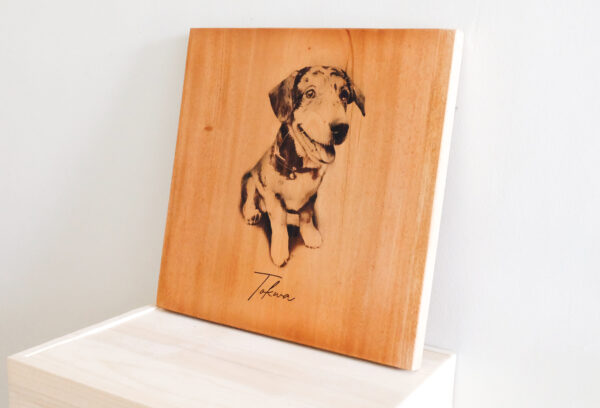 Engraved Photo Drawing on Wood